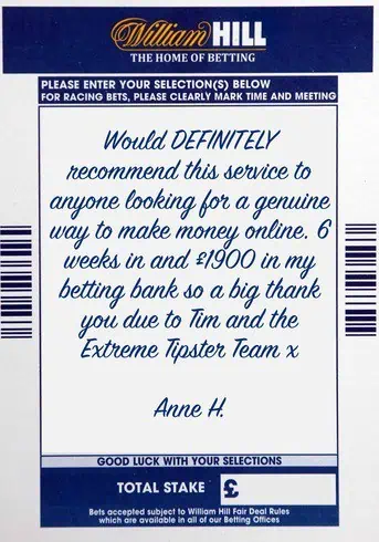 Extreme Tipster testimonial desktop 5