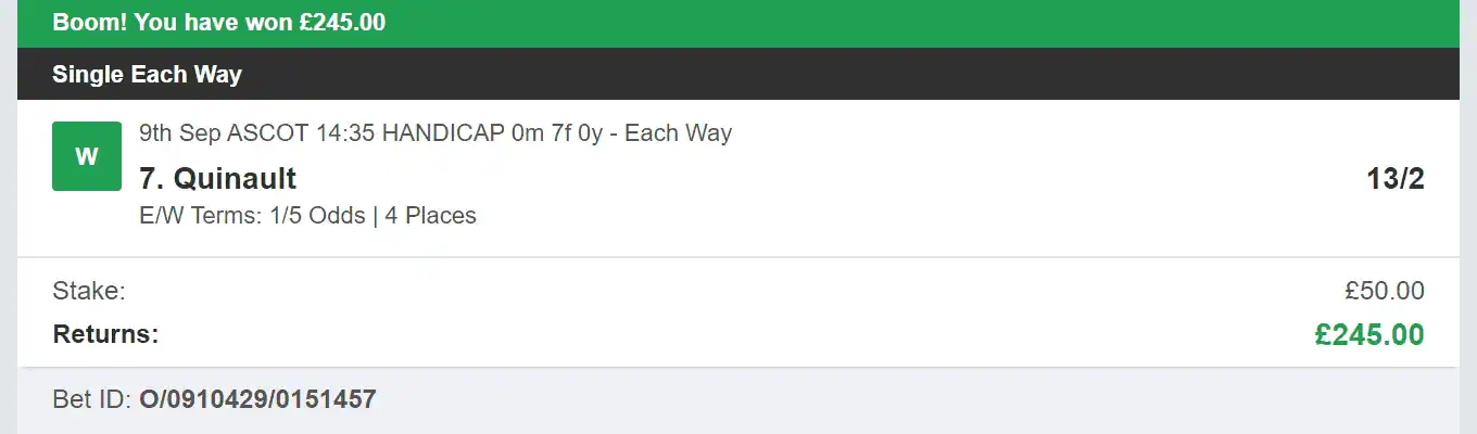 Extreme Tipster - Winner 1 - 2023-09-09