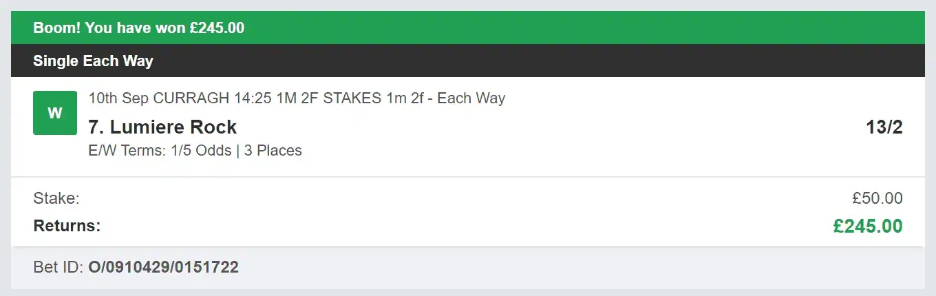 Extreme Tipster - Winner 2 - 2023-09-10