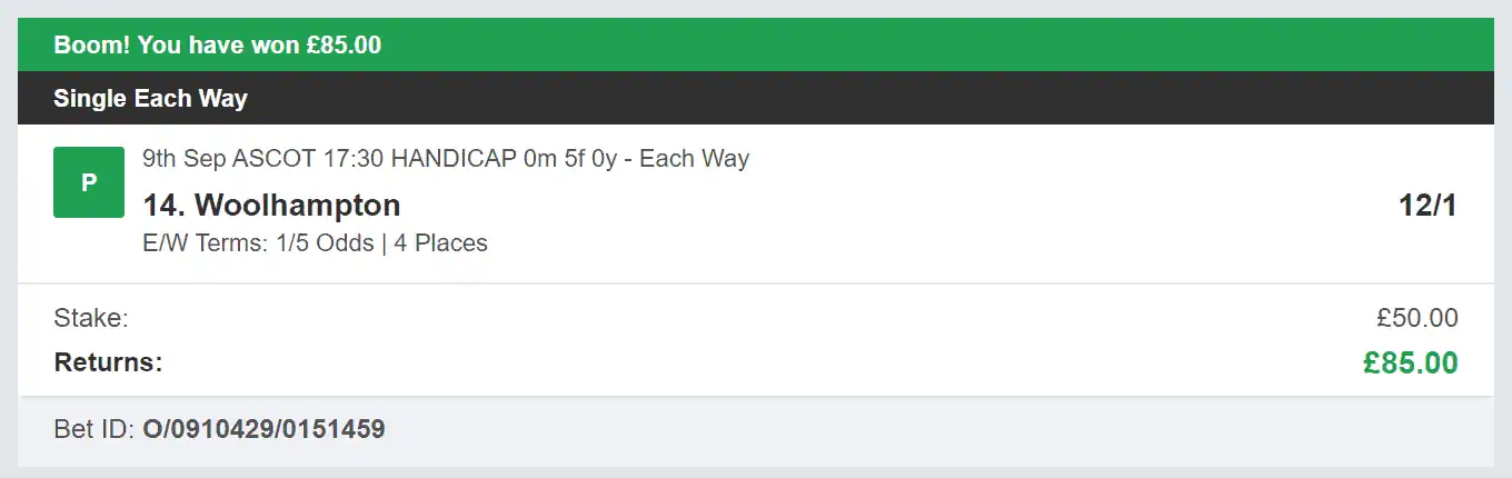 Extreme Tipster - Winner 3 - 2023-09-09